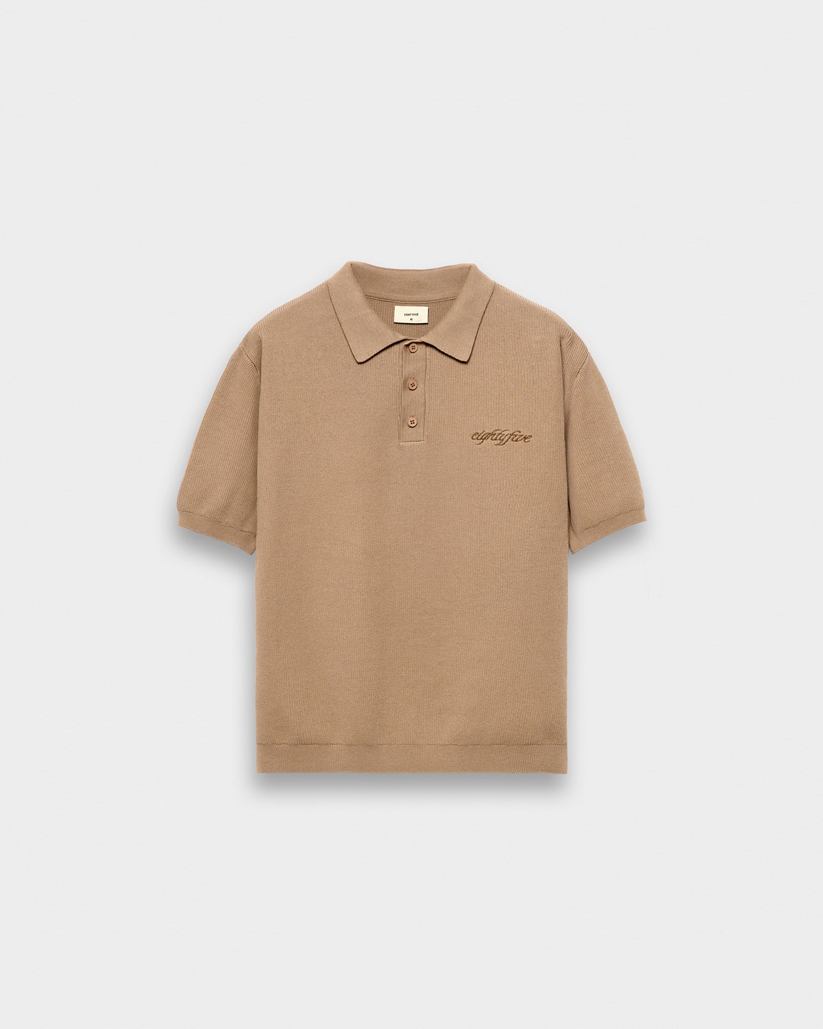 eightyfive-knit-polo-mocha-regular-fit-baumwolle image 1