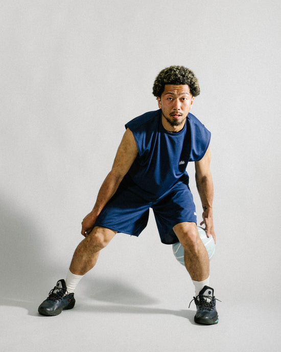 ballaholic-blhlc-no-sleeve-tops-navy-tank-top image 2