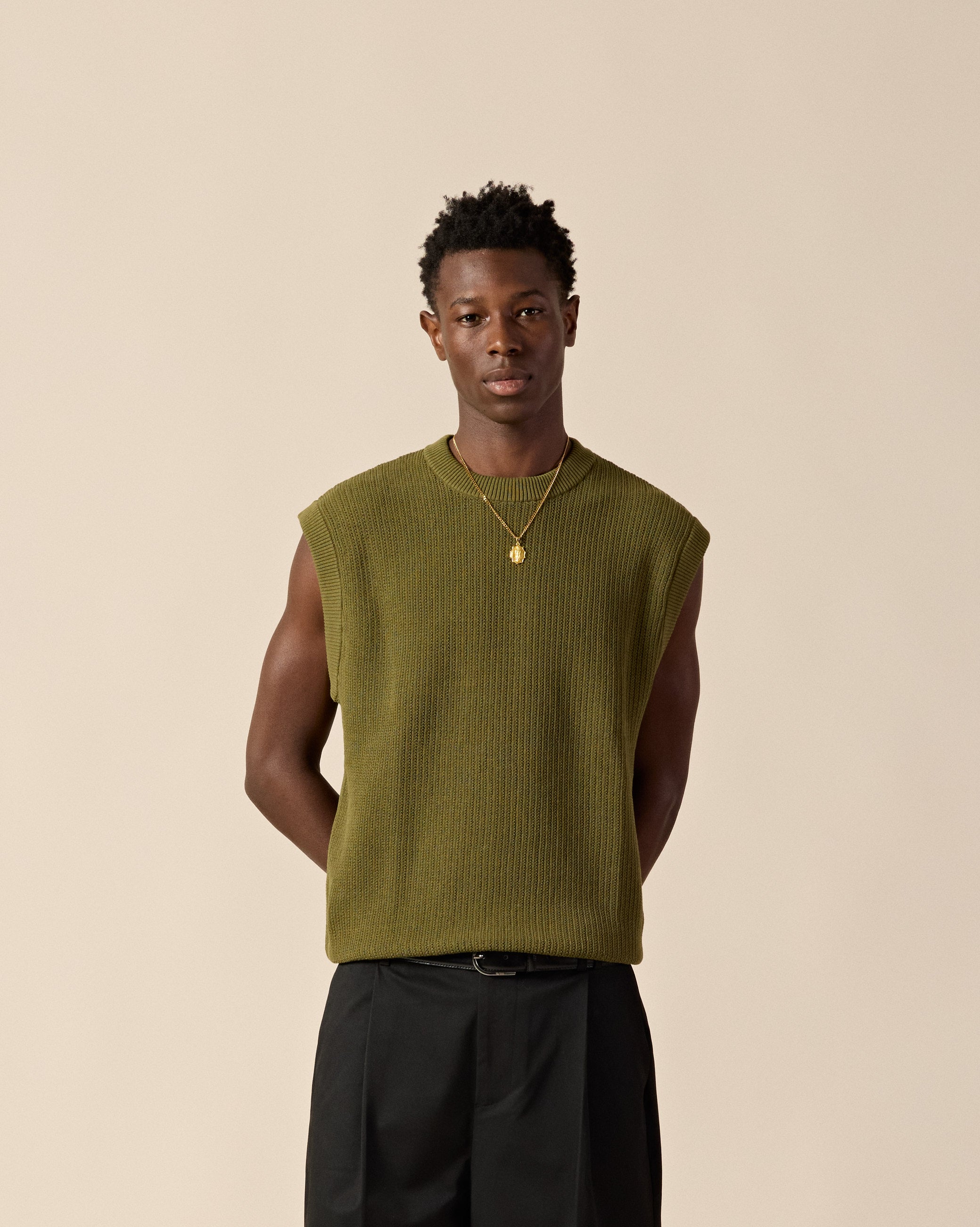 eightyfive-knit-tanktop-tank-top-olive-oversized image 3