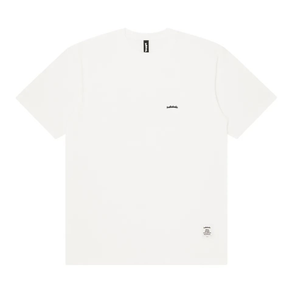 ballaholic-micro-logo-tee-white-black image 1