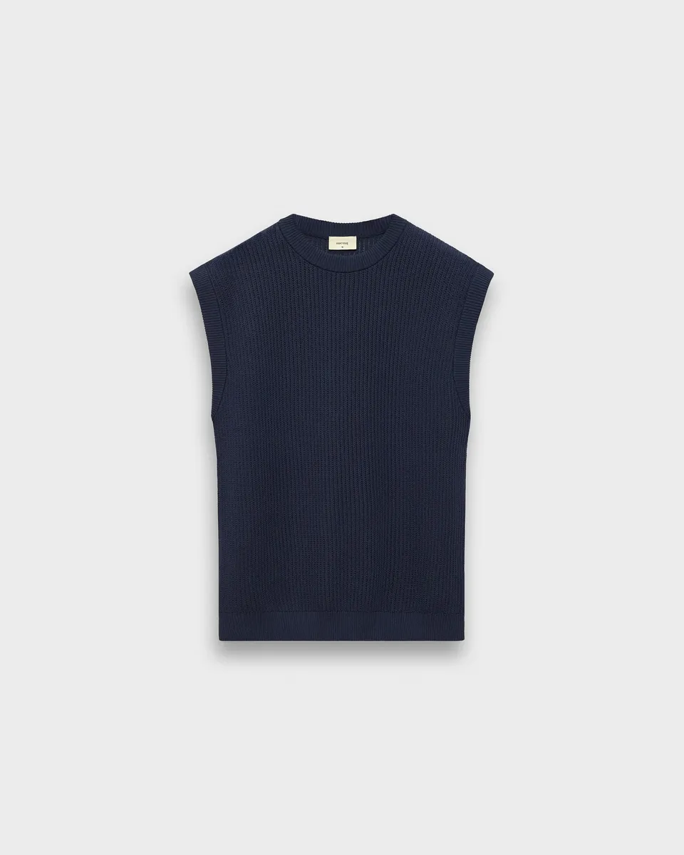 eightyfive-knit-tanktop-navy-baumwolle-oversized image 1