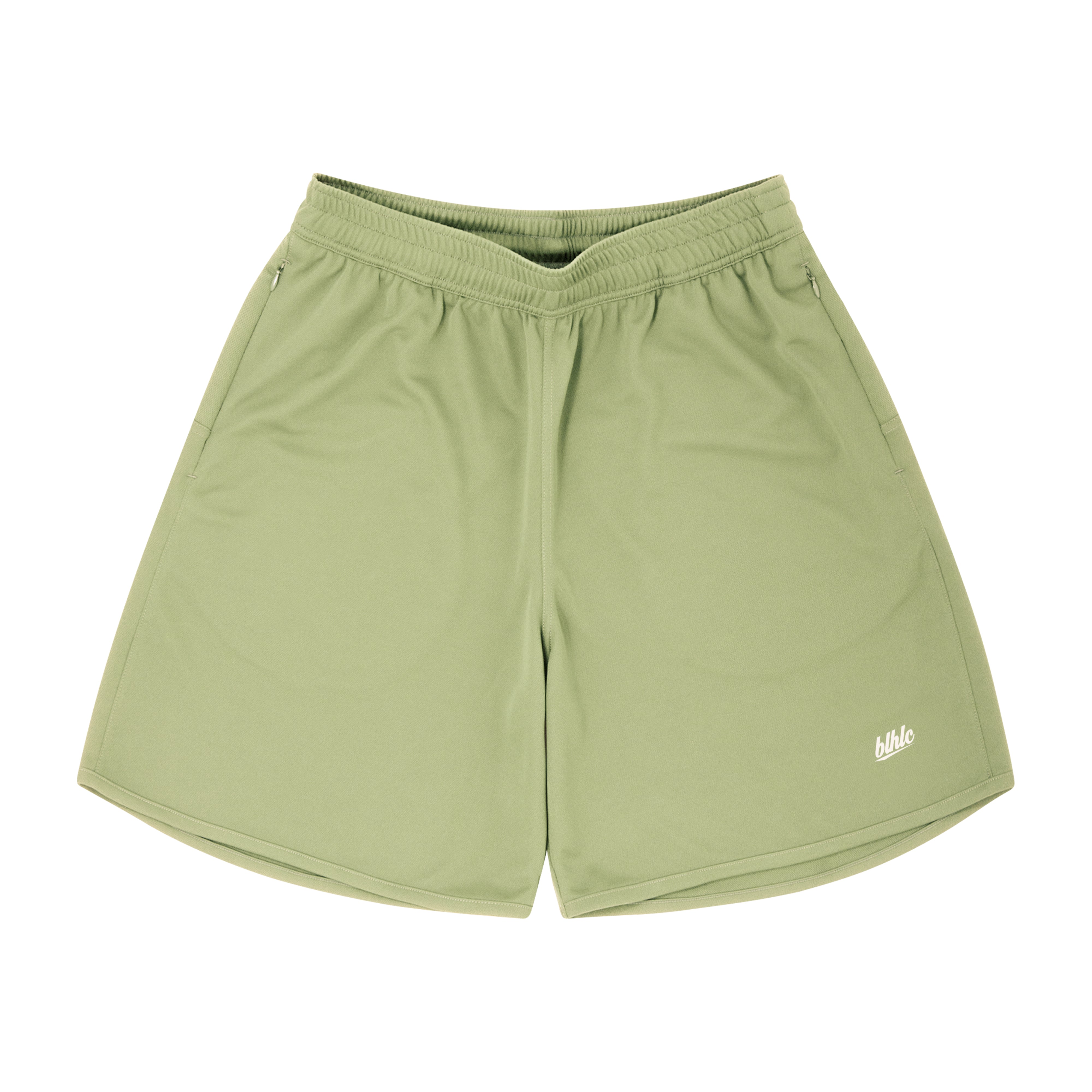ballaholic-shorts-basic-zip-shorts-sage-green image 1