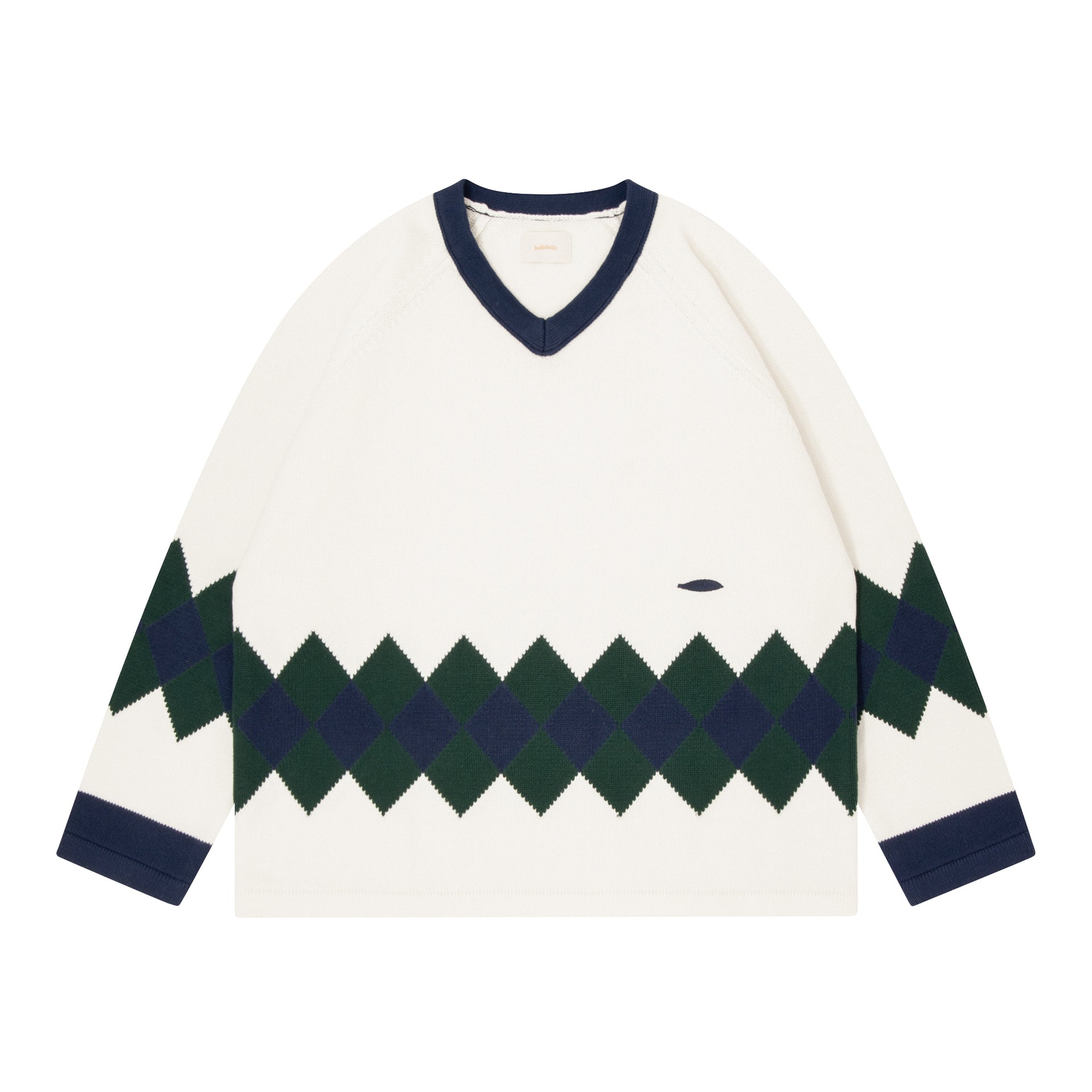 ballaholic-easy-jersey-knit-sweater-strickpullover-off-white image 1