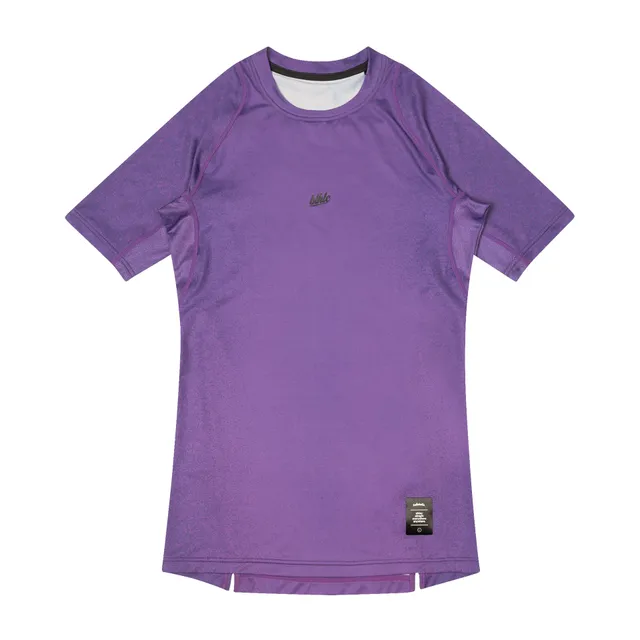ballaholic-compression-short-sleeve-tops-purple-camo-shirt image 1