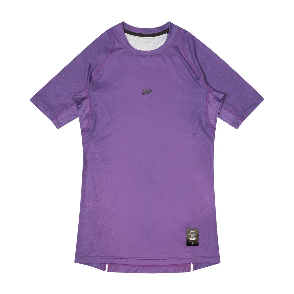 ballaholic-compression-short-sleeve-tops-purple-camo-shirt image 1