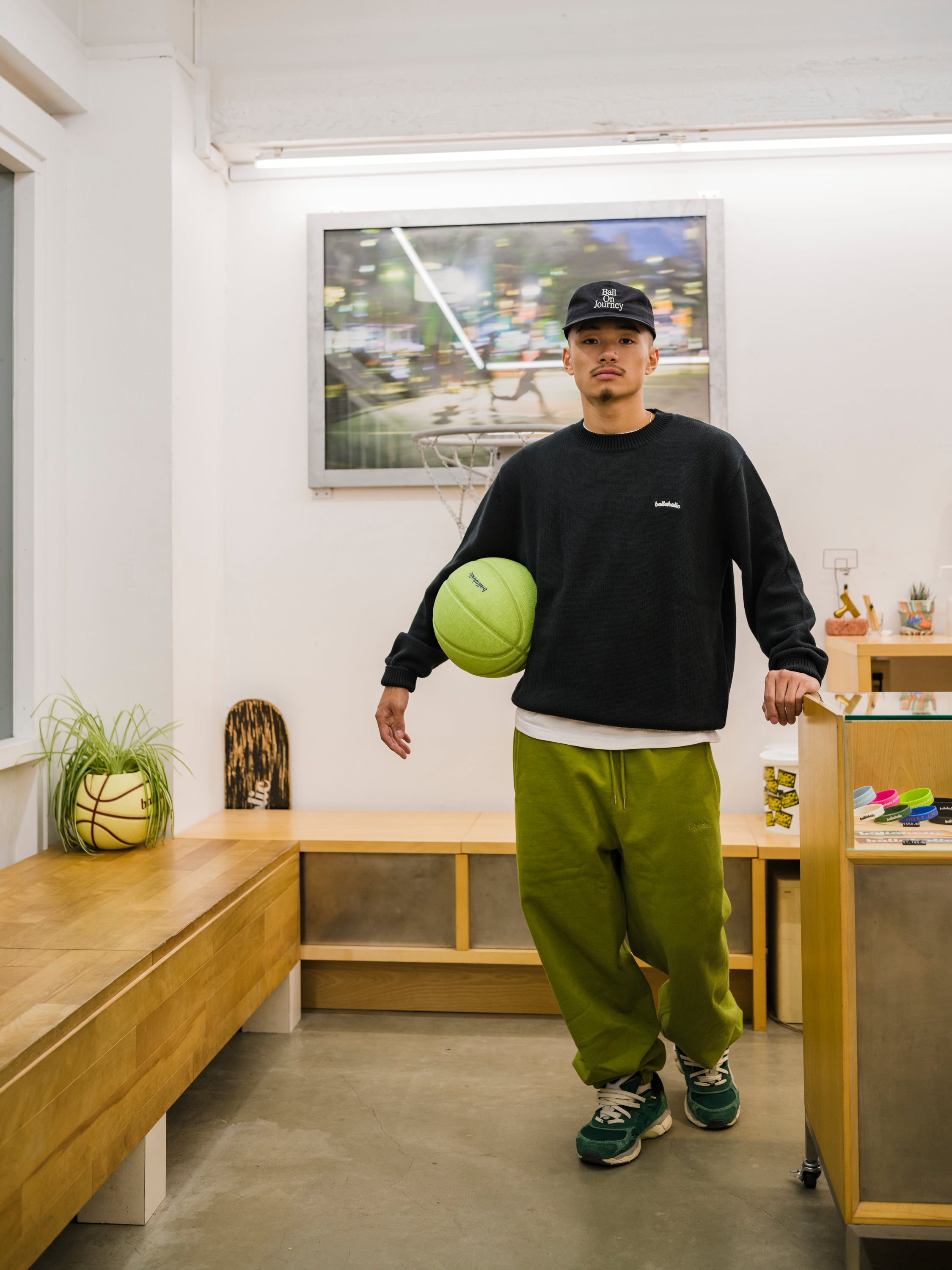 ballaholic-logo-cotton-knit-sweater-pullover-schwarz image 2