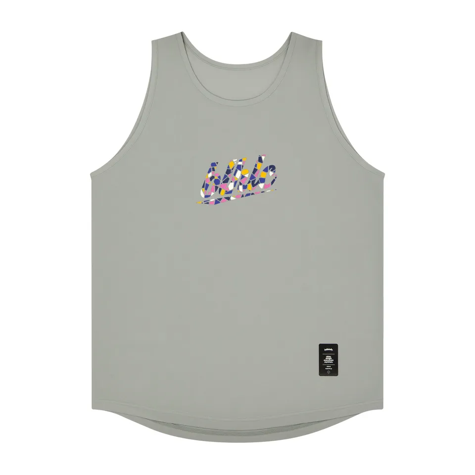 ballaholic-blhlc-tank-top-tanktop-grau-pink-mosaik image 1