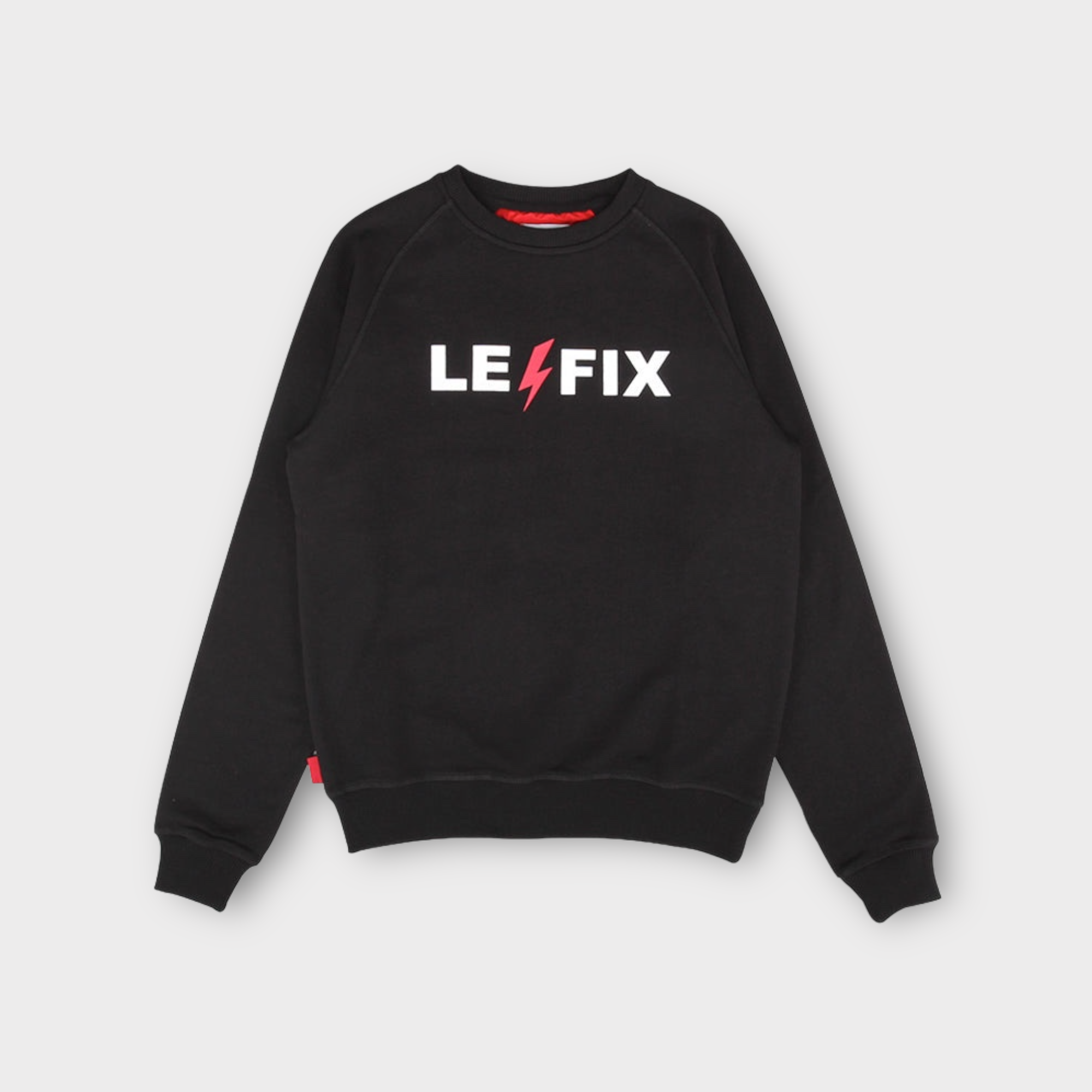 le-fix-lightning-crew-sweatshirt-schwarz-baumwolle image 1