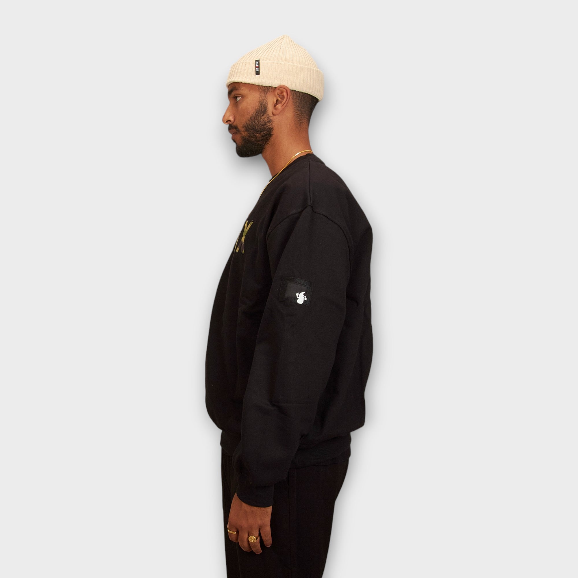le-fix-wave-application-crewneck-schwarz-camo image 3
