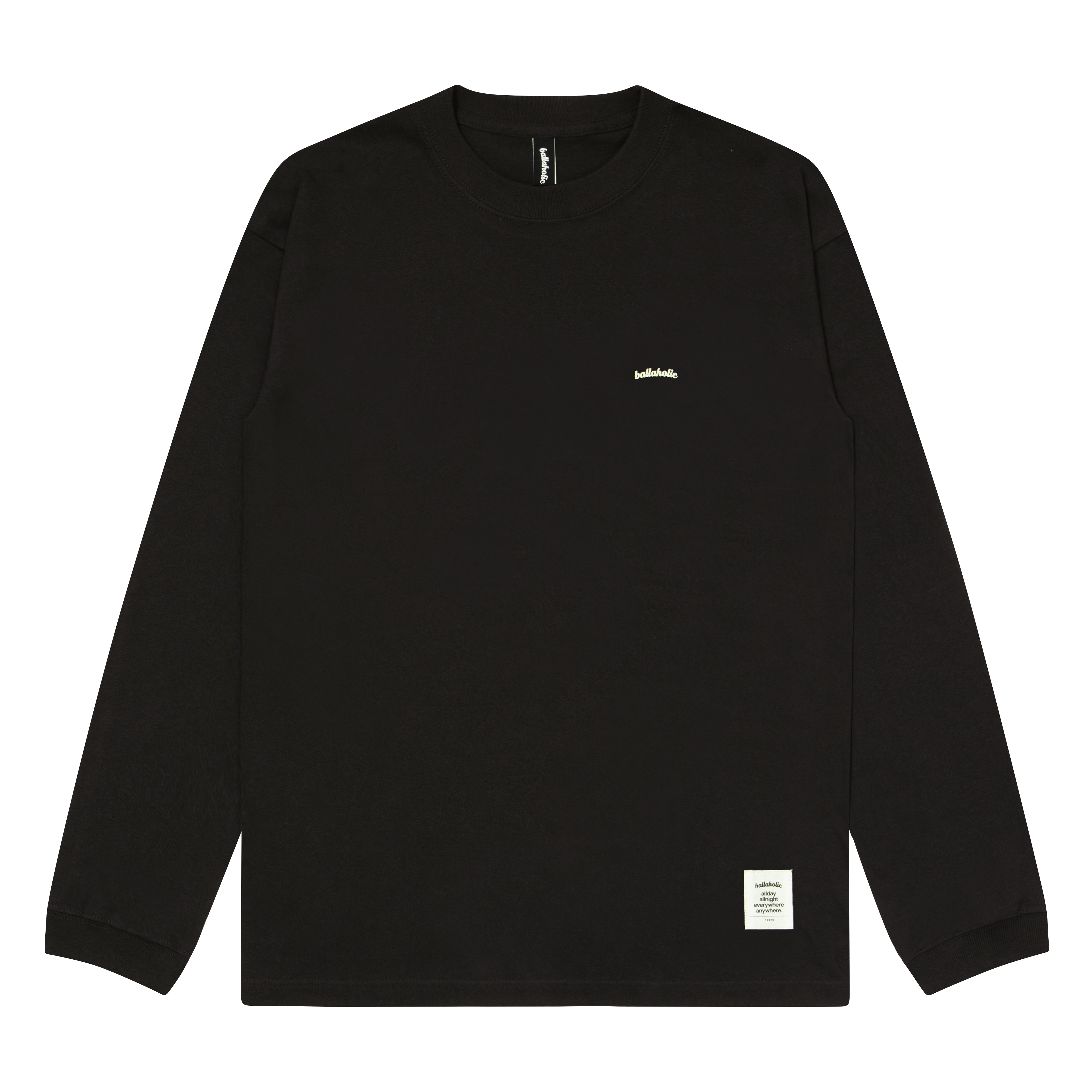 ballaholic-micro-logo-long-tee-langarmshirt-black-white image 1