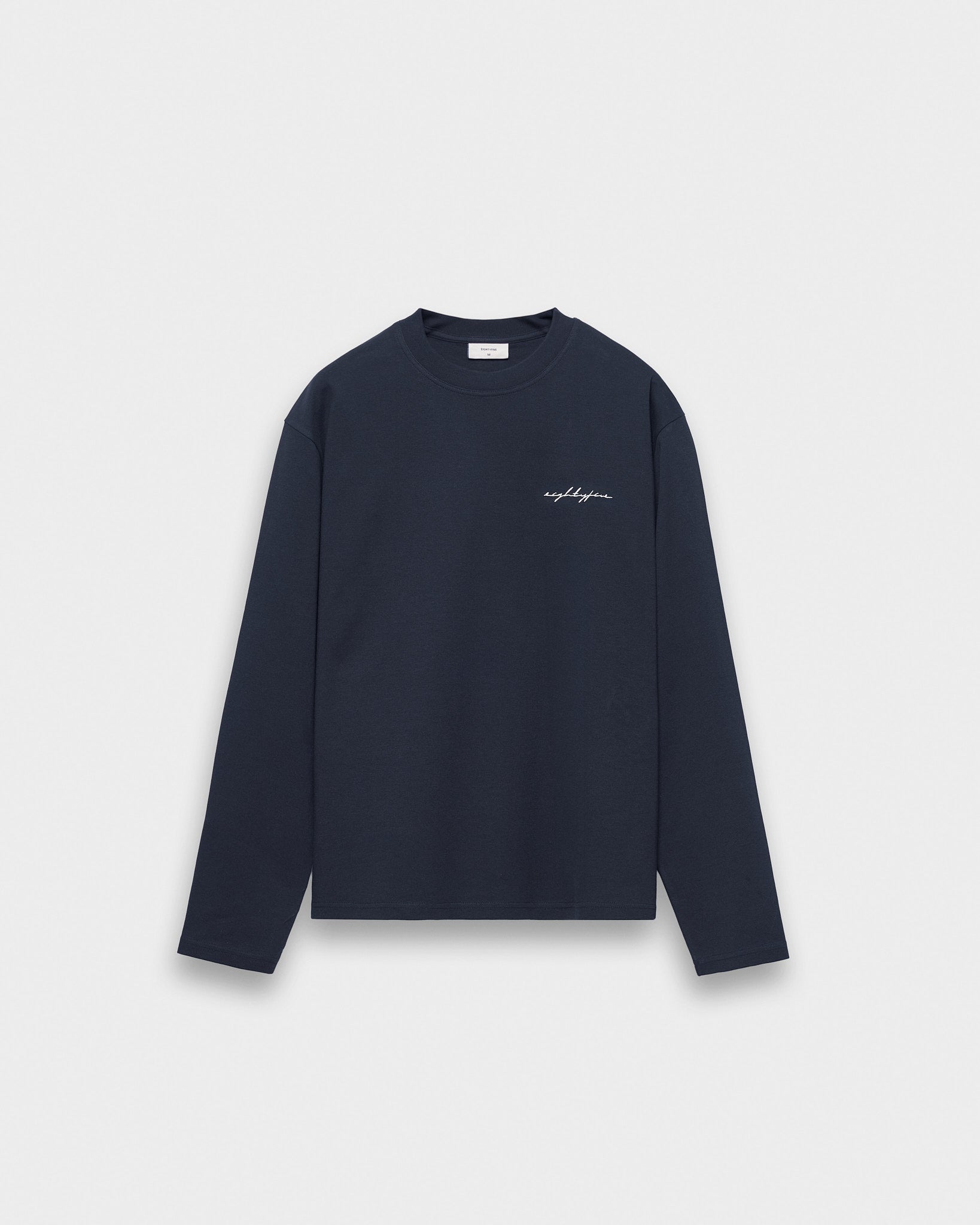 eightyfive-embroidered-longsleeve-langarmshirt-navy-baumwolle image 1