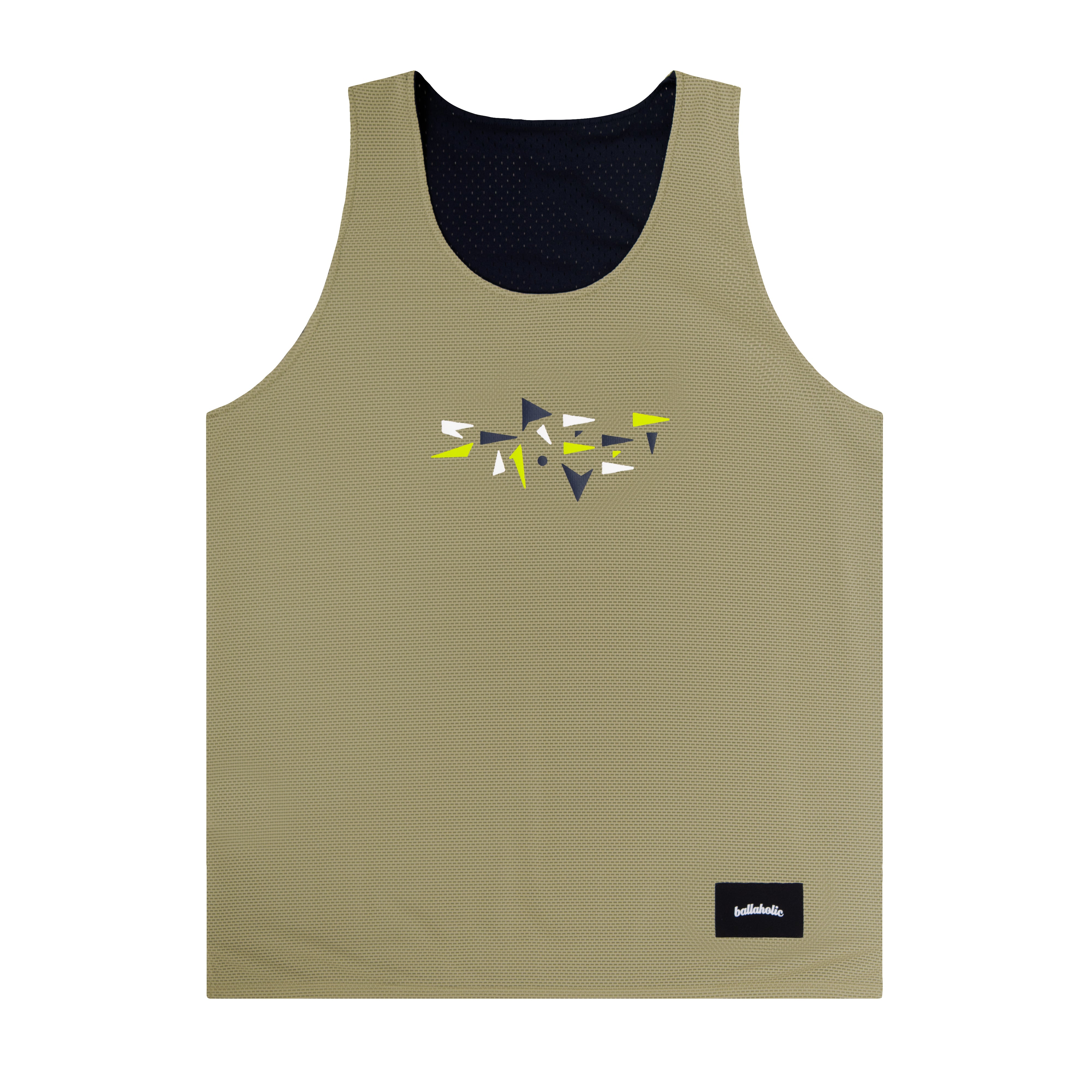 ballaholic-college-logo-streetmove-mesh-top-navy-taupe image 2