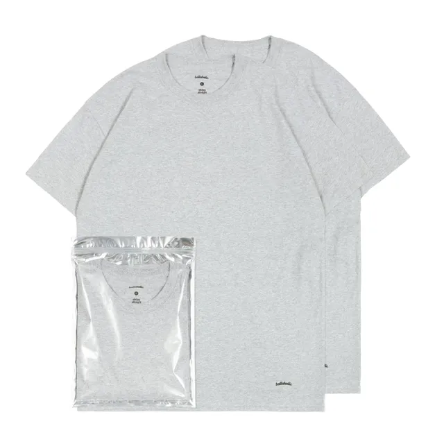 ballaholic-cotton-tees-2er-crew-t-shirt-grau-logo image 1
