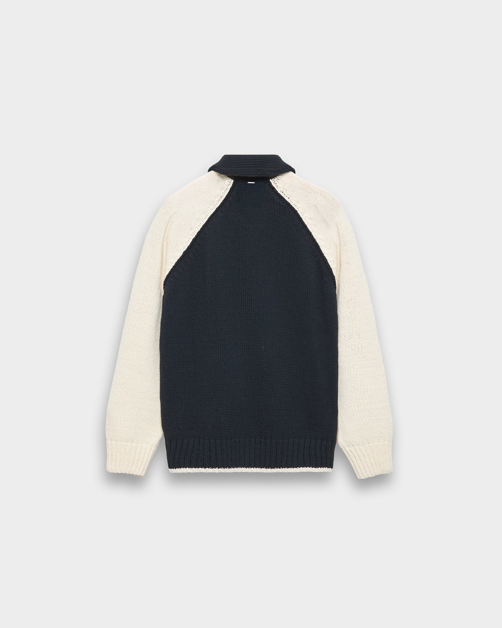 eightyfive-cable-knit-trainer-jacket-jacke-navy-baumwolle image 2