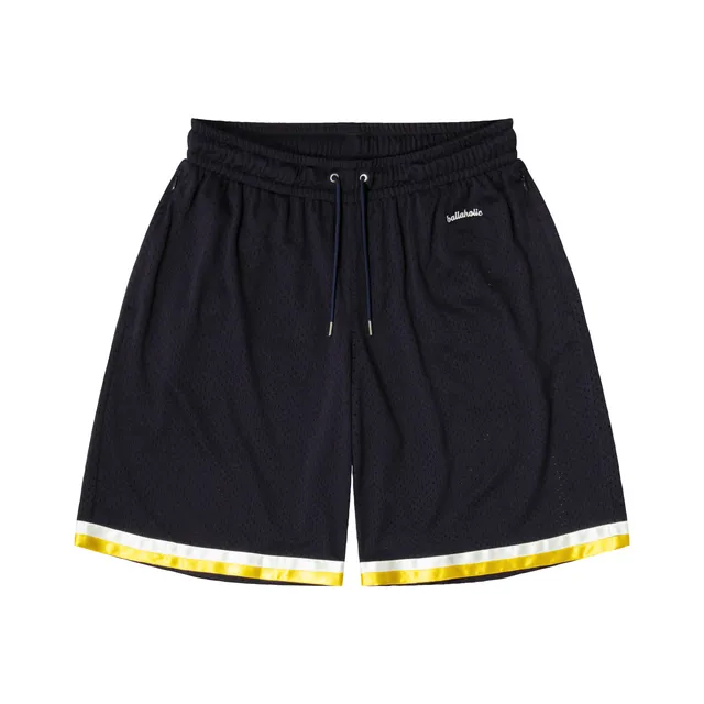 ballaholic-shorts-tape-mesh-zip-shorts-navy image 1