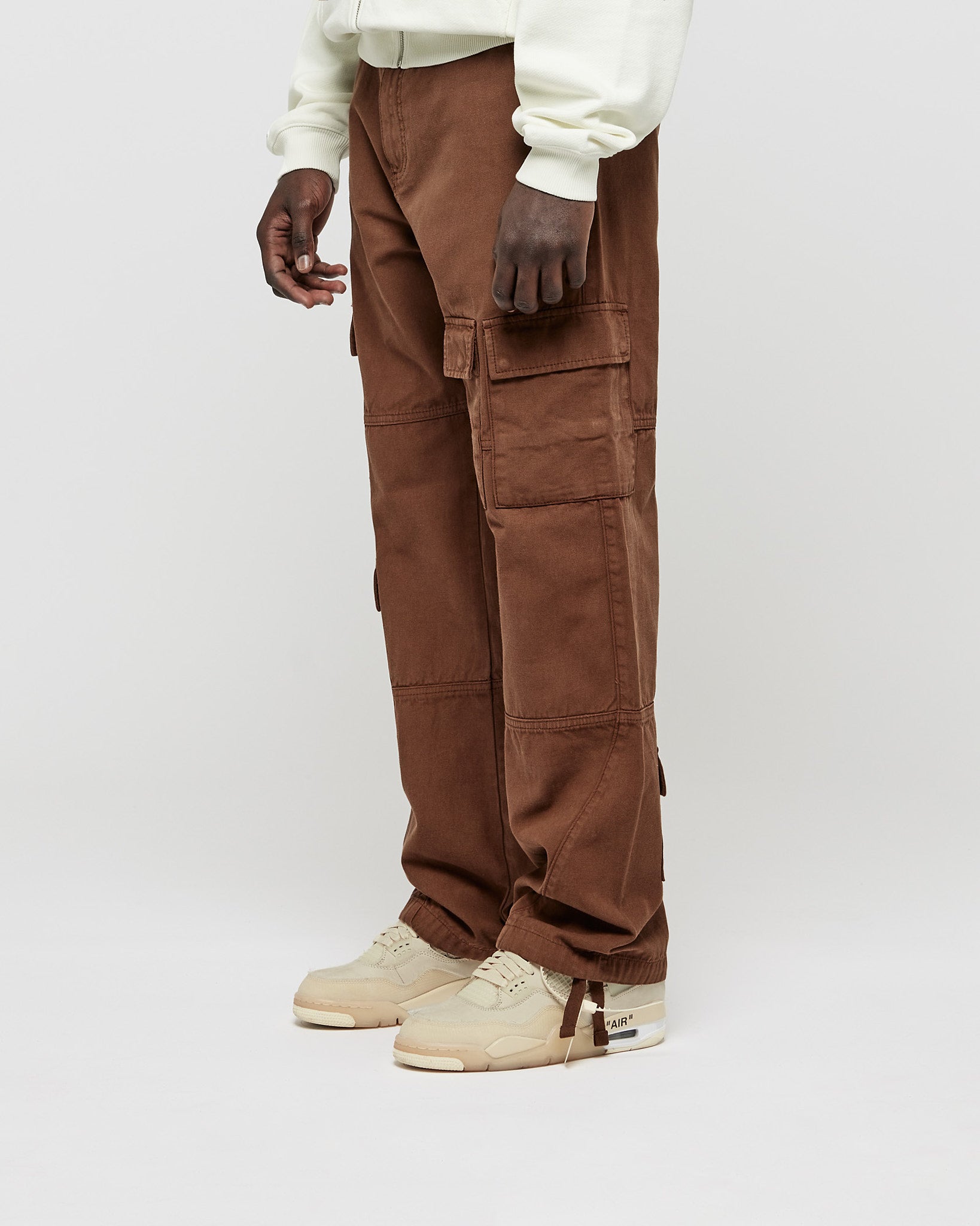 eightyfive-5-pocket-straight-cargo-pants-cargohose-brown image 3