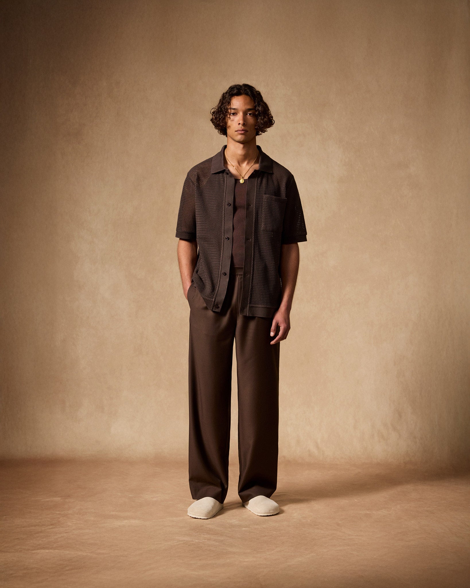eightyfive-crochet-shirt-brown-regular-fit-baumwolle image 4