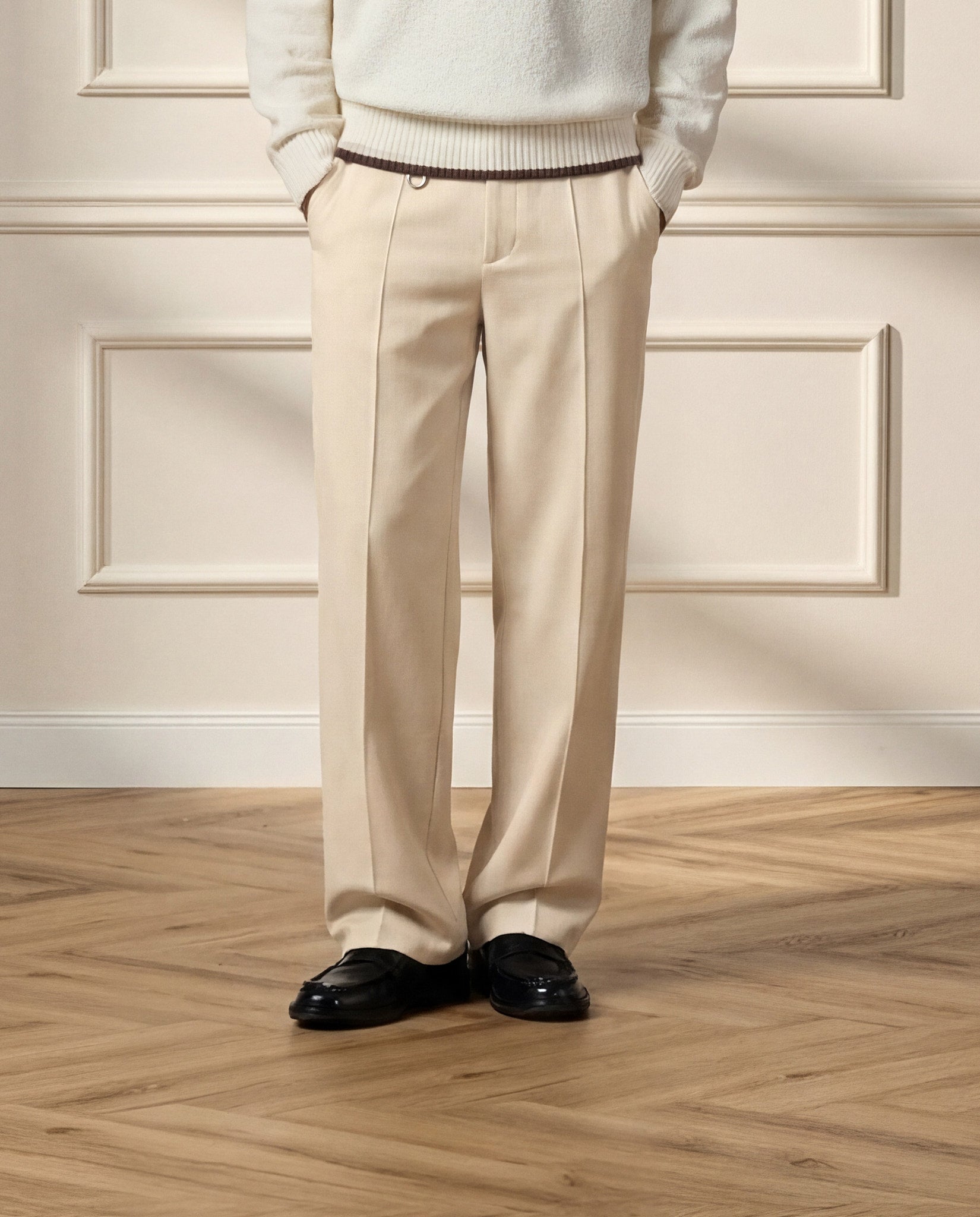 eightyfive-regular-tailored-pants-stoffhose-beige-straight-fit image 2