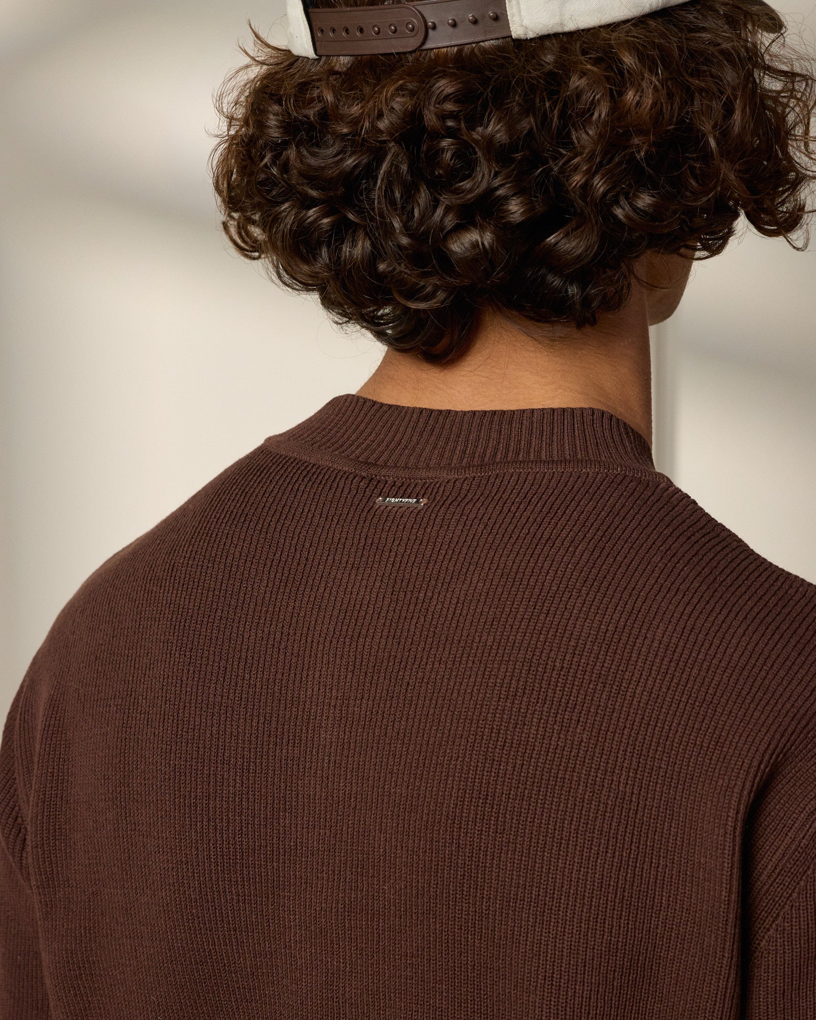 eightyfive-knitted-henley-polo-herren-braun-baumwolle image 7