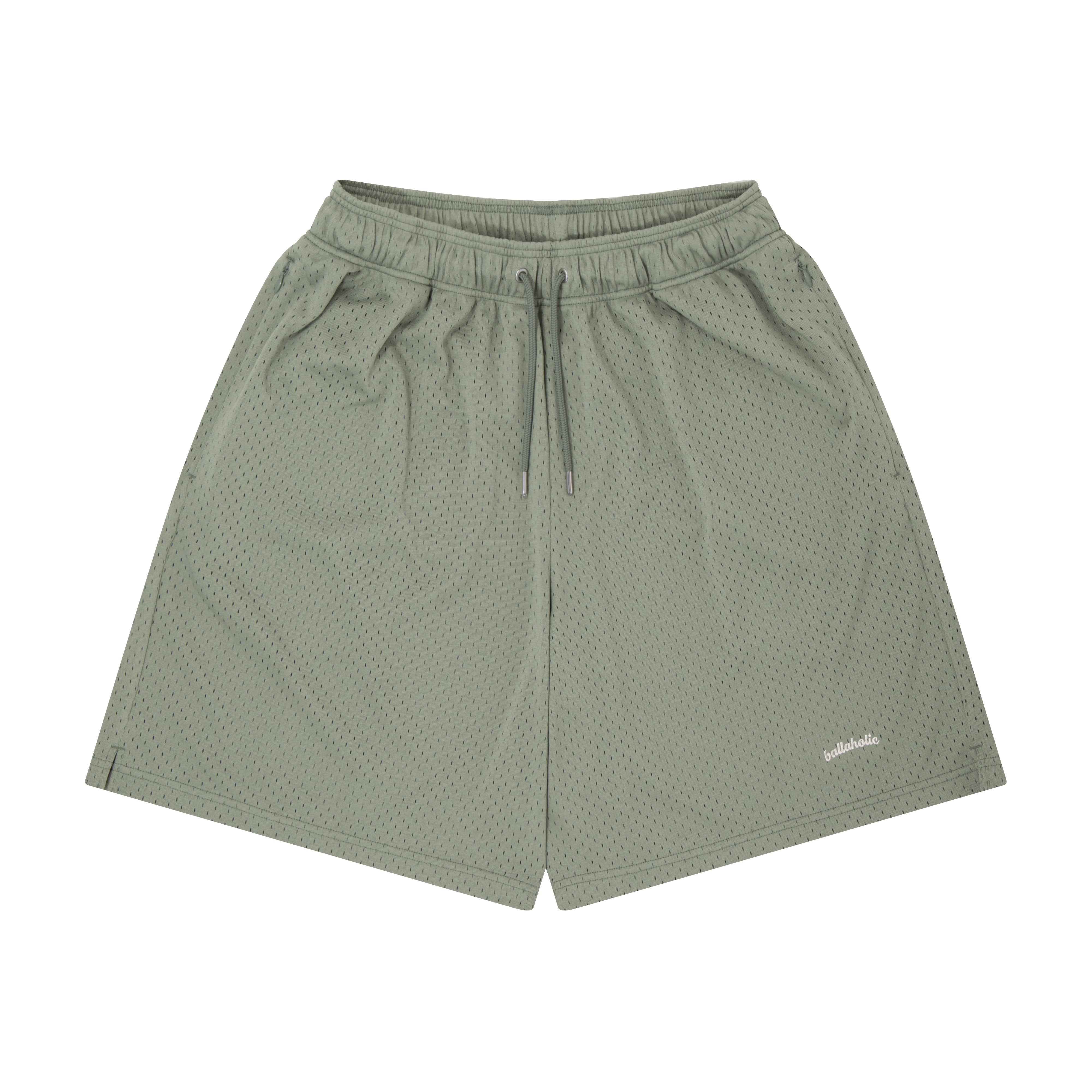 ballaholic-shorts-logo-mesh-zip-shorts-meshshorts-grau image 1