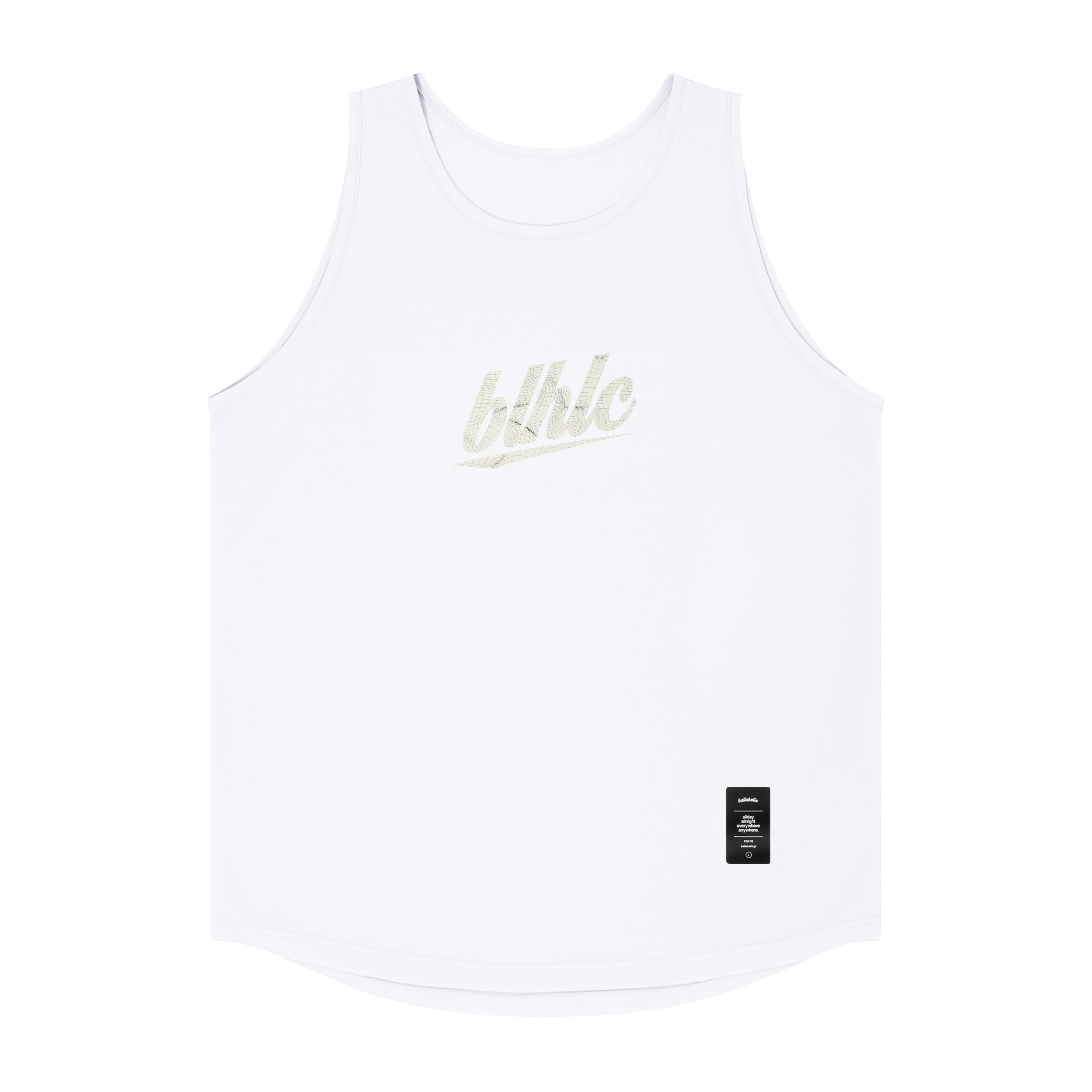 ballaholic-3d-net-blhlc-tank-top-wei-ivory-black-mesh image 1