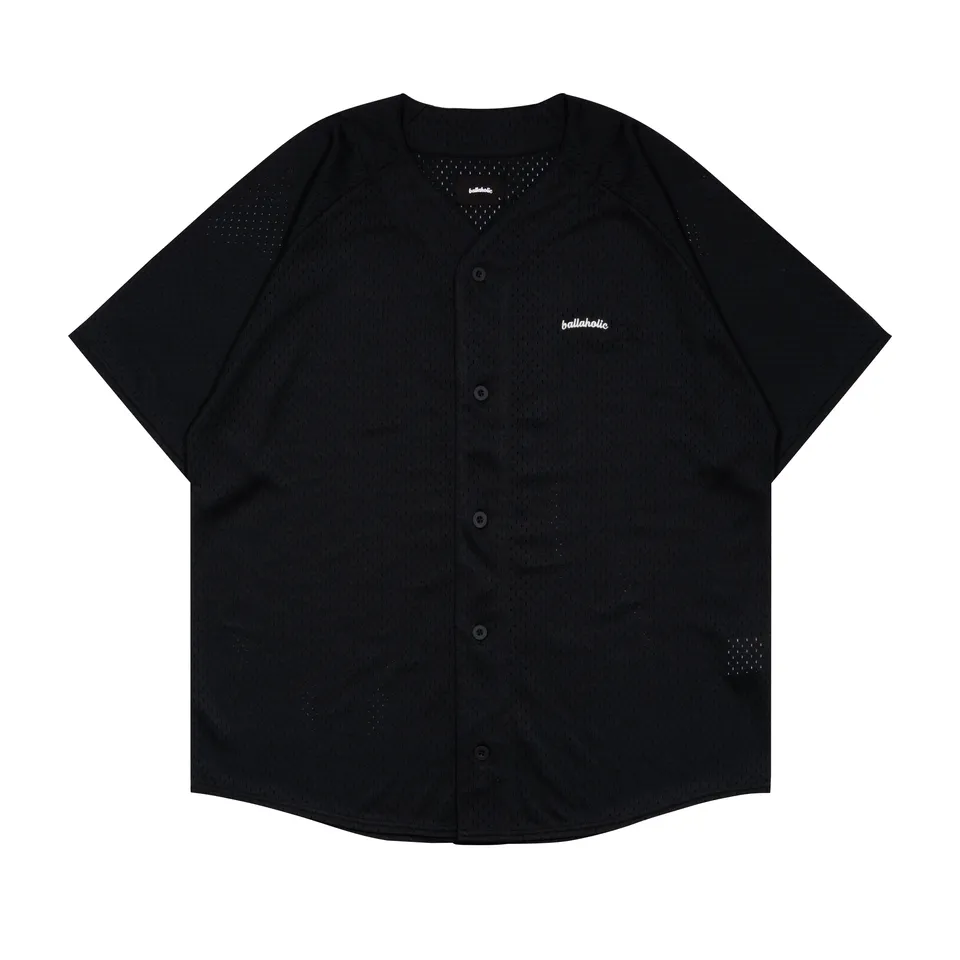 ballaholic-tops-logo-mesh-bb-shirt-black-basketball image 1