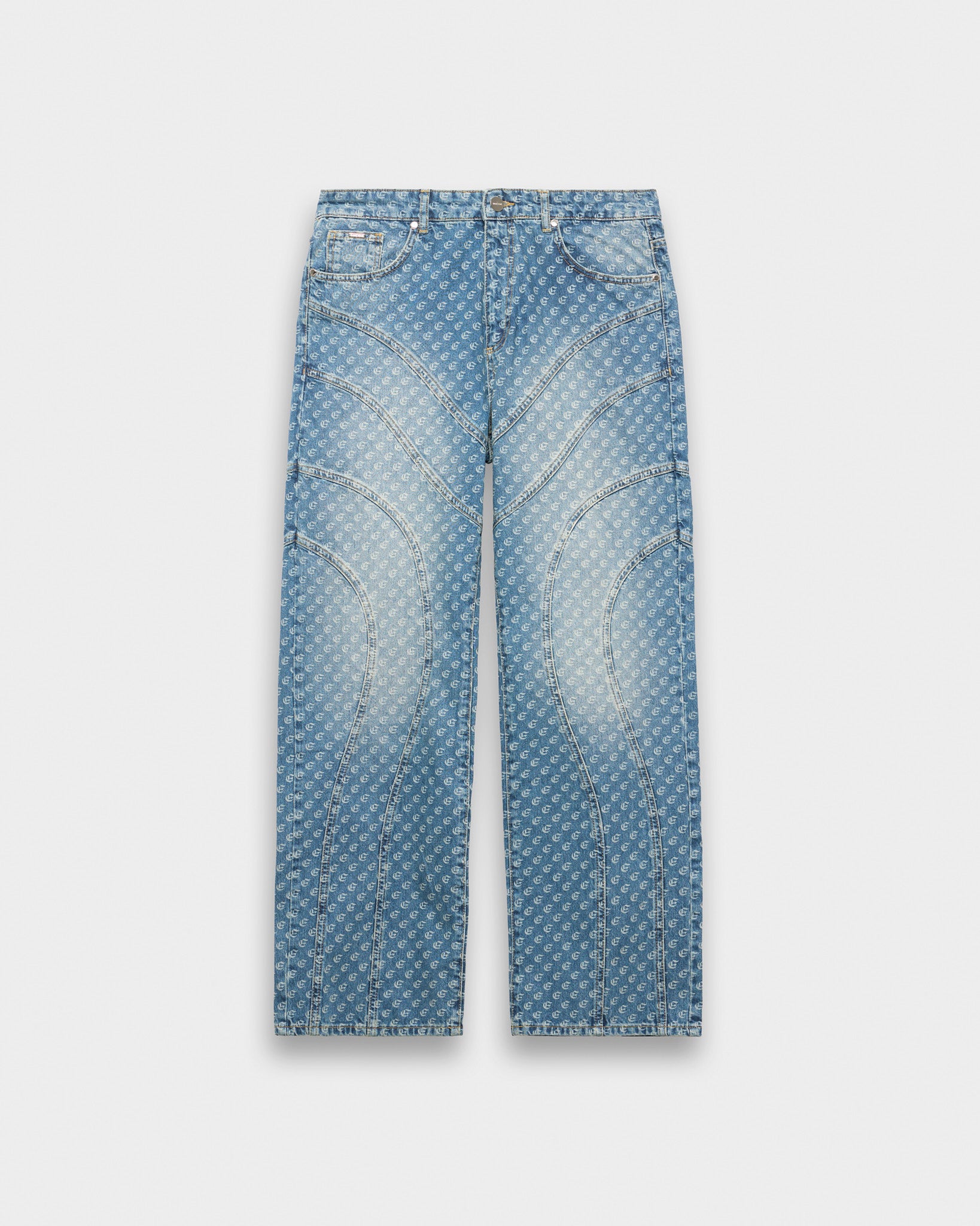 eightyfive-monogram-loose-denim-jeans-aqua-blue-loose-fit image 1