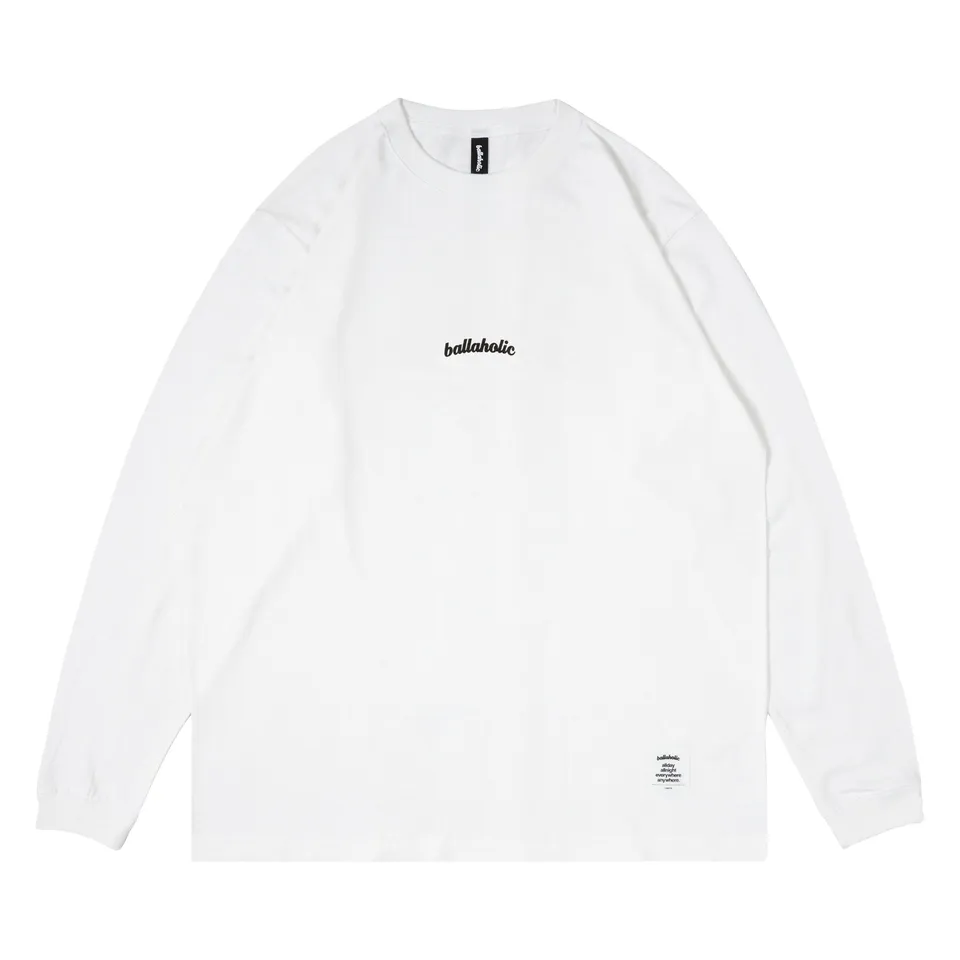 ballaholic-small-logo-long-tee-longsleeve-wei-schwarz image 1