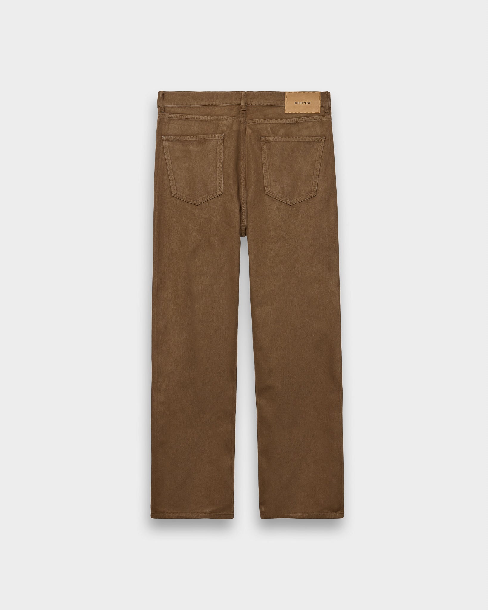 eightyfive-coated-straight-fit-denim-jeans-braun-32 image 2
