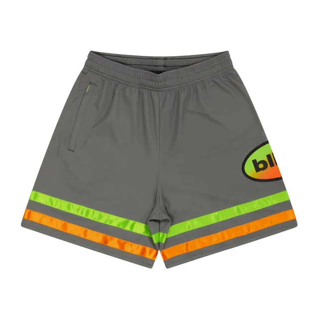 ballaholic-shorts-oval-logo-zip-shorts-charcoal image 1