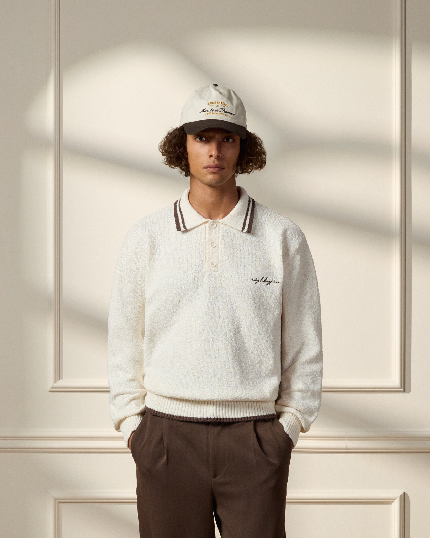 eightyfive-boucle-polo-longsleeve-polo-offwhite-regular image 3