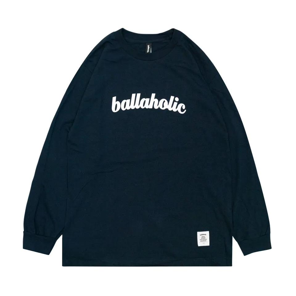 ballaholic-logo-long-tee-longsleeve-navy-baumwolle image 1