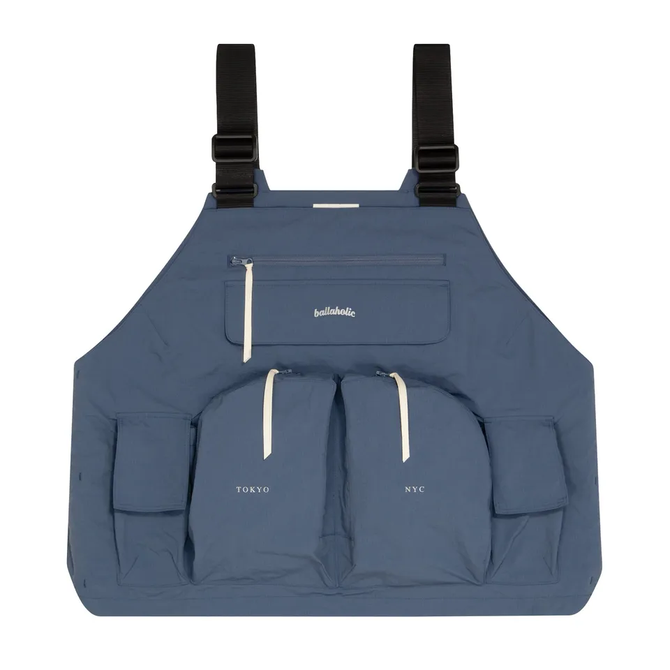 ballaholic-w-face-vest-weste-blau-mit-reflektor-print image 1