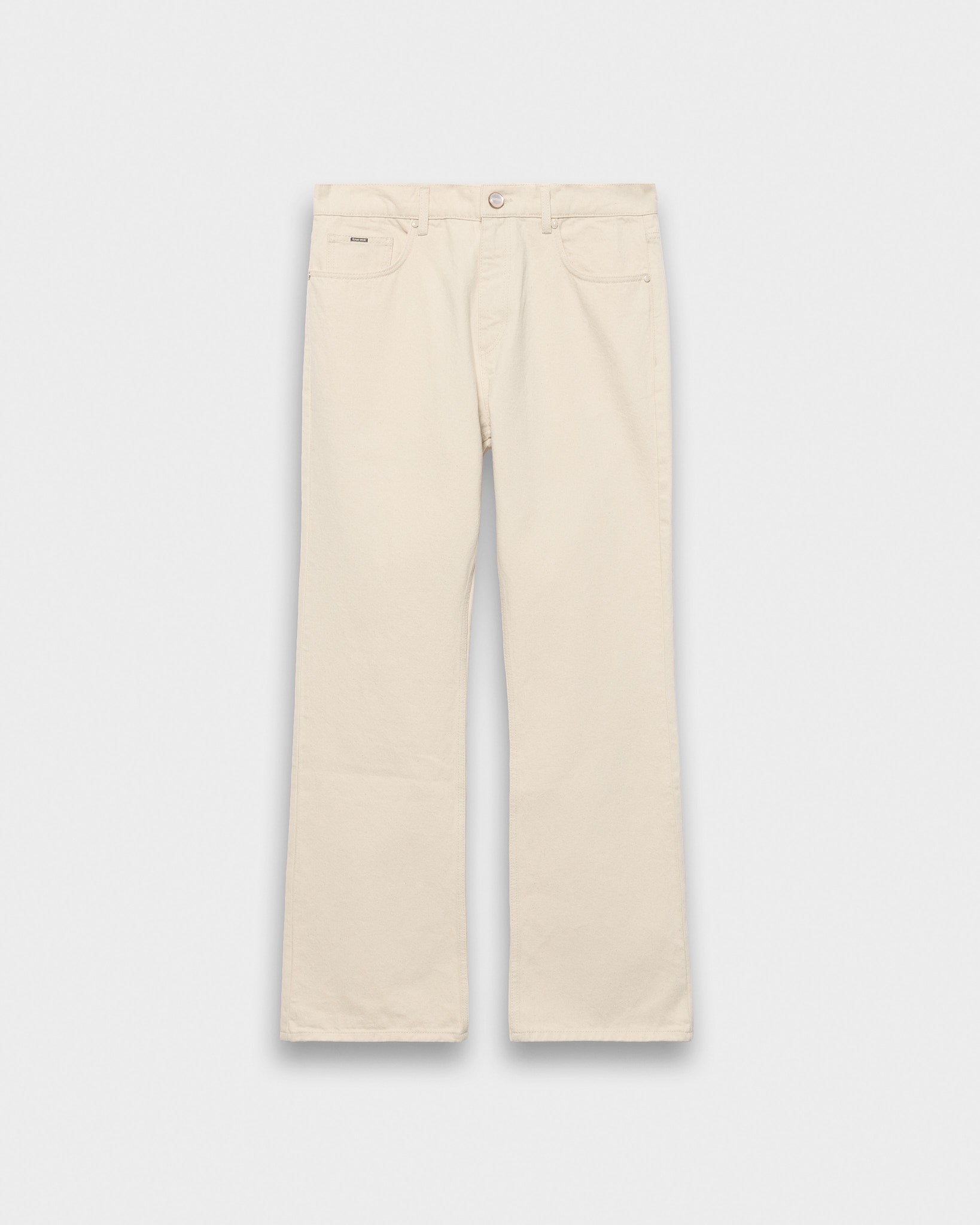 eightyfive-flared-denim-jeans-ecru-flared-fit image 1