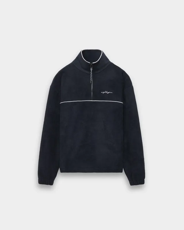 eightyfive-overshirts-fleece-half-zip-windbreaker-jacke-navy-fleece image 1
