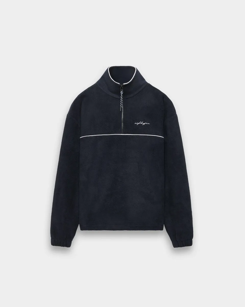 eightyfive-overshirts-fleece-half-zip-windbreaker-jacke-navy-fleece image 1