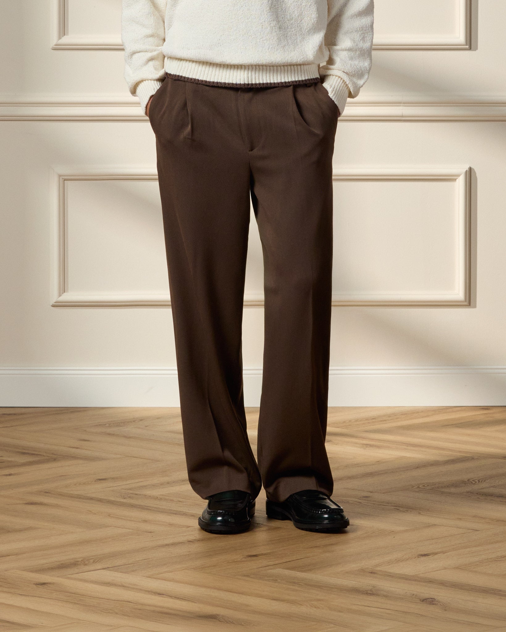 eightyfive-bottoms-signature-tailored-pants-hose-brown-regular image 3