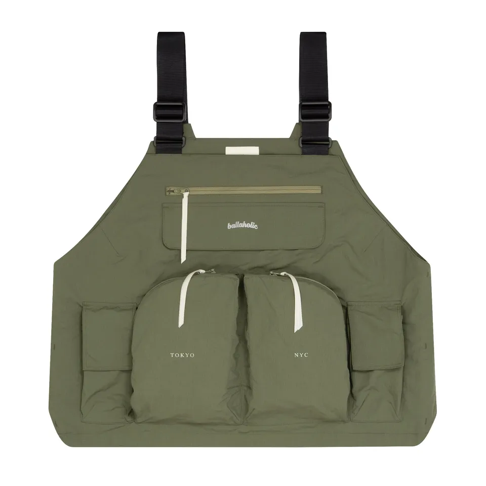 ballaholic-w-face-vest-weste-olive-reflektor image 1