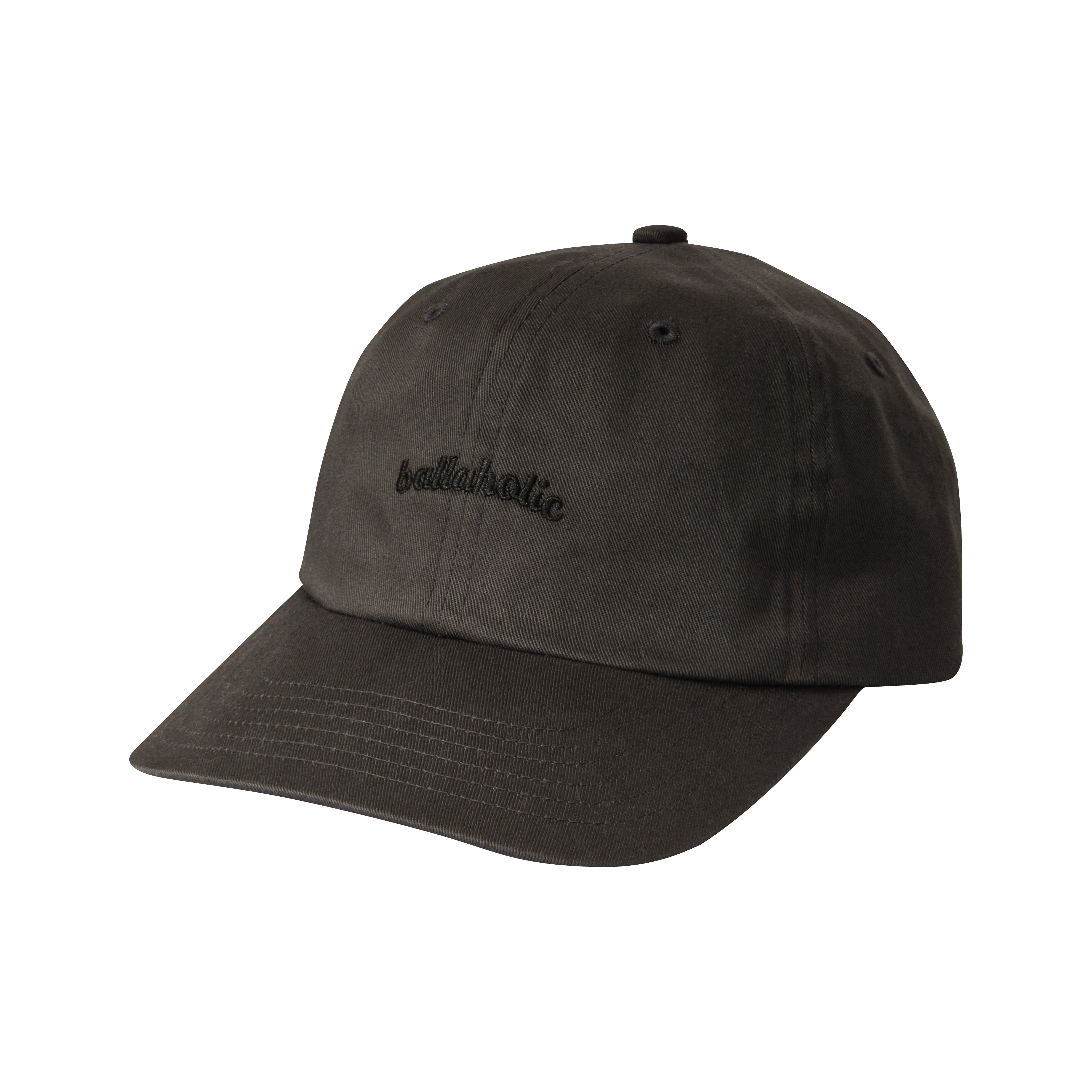 ballaholic-headwears-logo-6p-cap-kappe-dunkelgrau-schwarz image 2