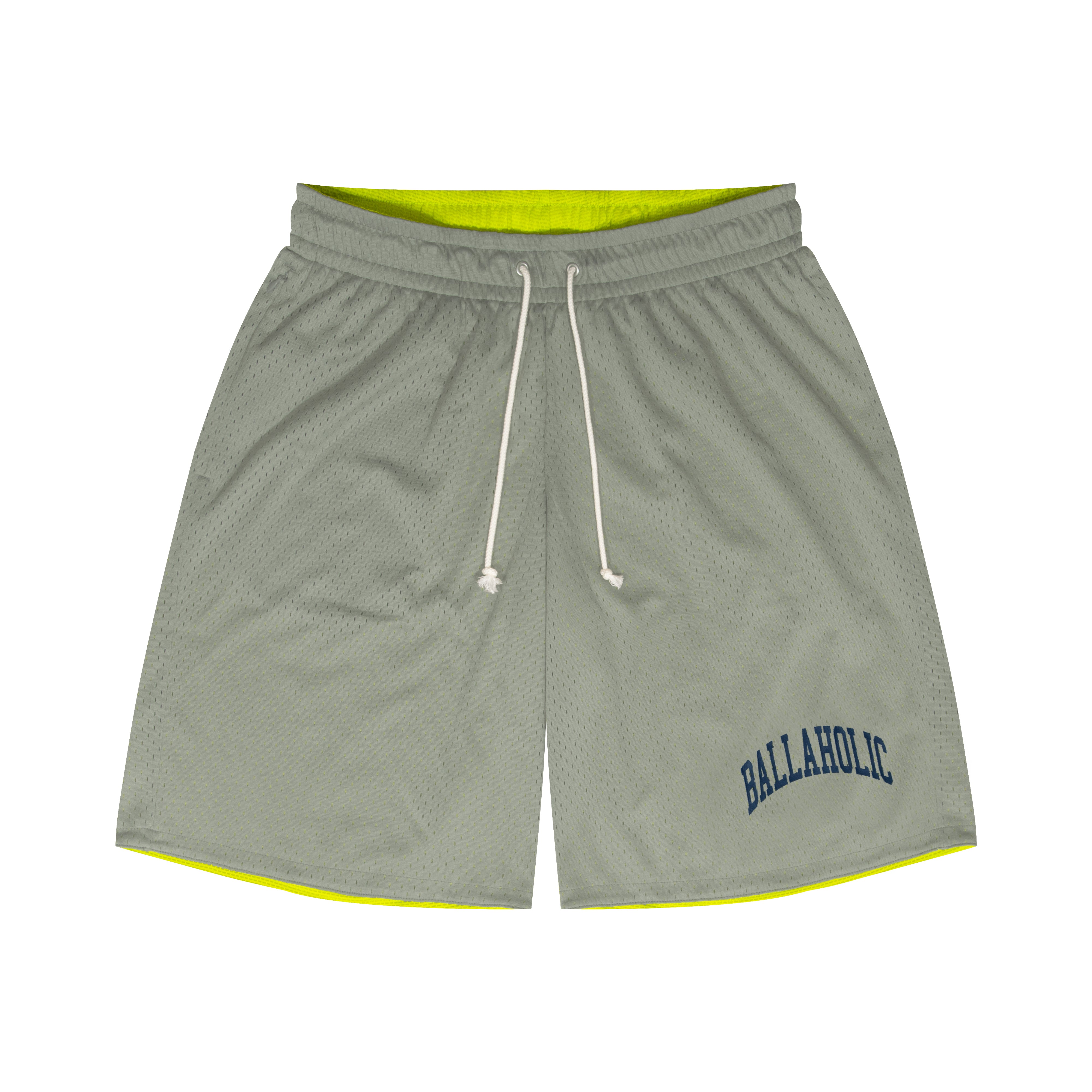 ballaholic-college-logo-streetmove-mesh-shorts-grau-lime image 1
