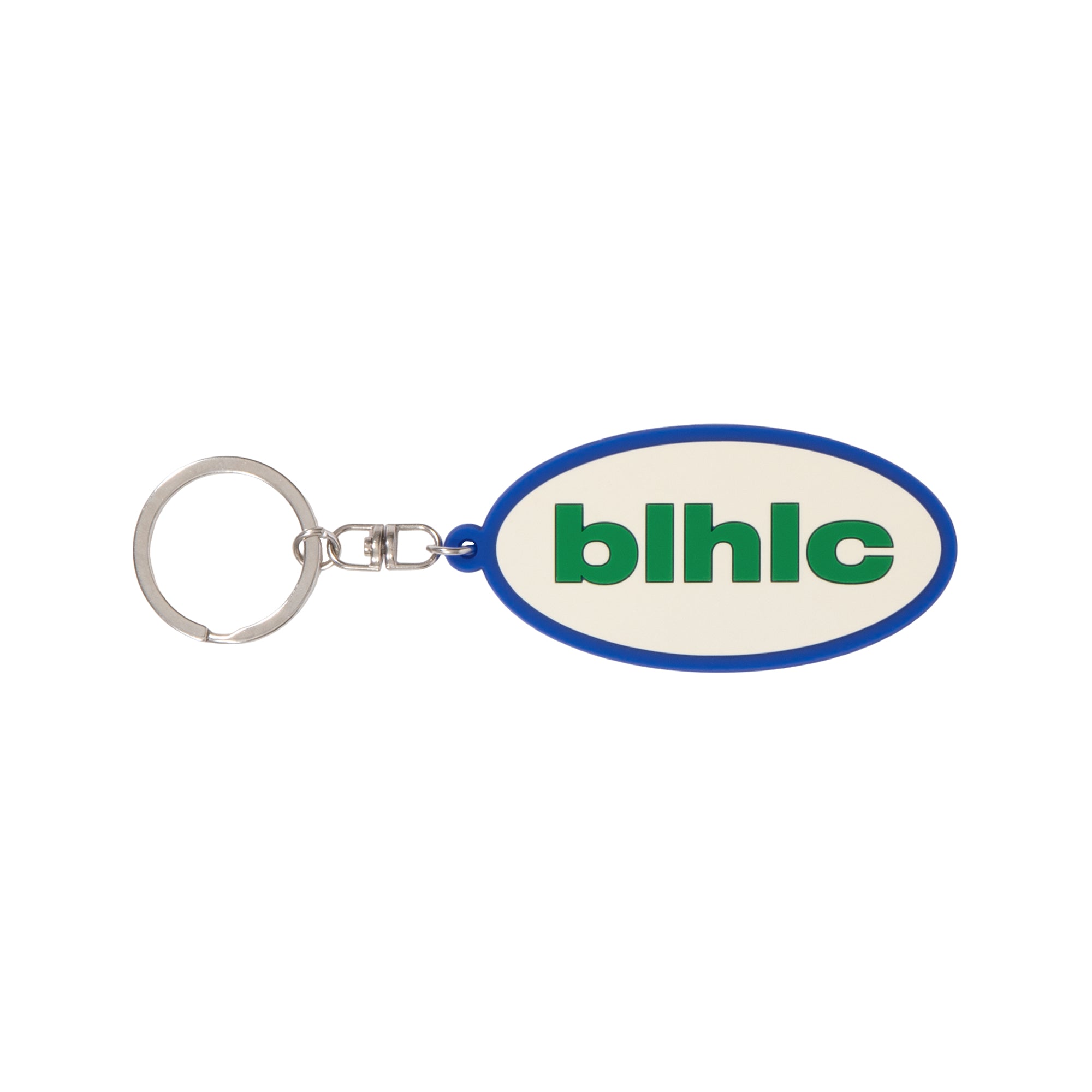 ballaholic-blhlc-oval-logo-keychain-ivory-blue-green image 1