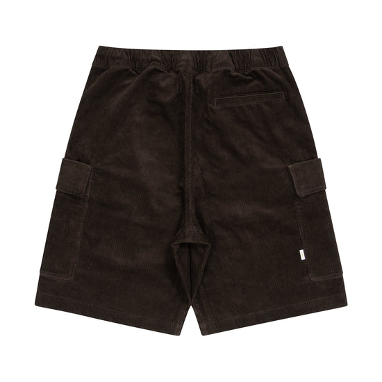 ballaholic-shorts-logo-corduroy-cargo-shorts-dark-brown image 2