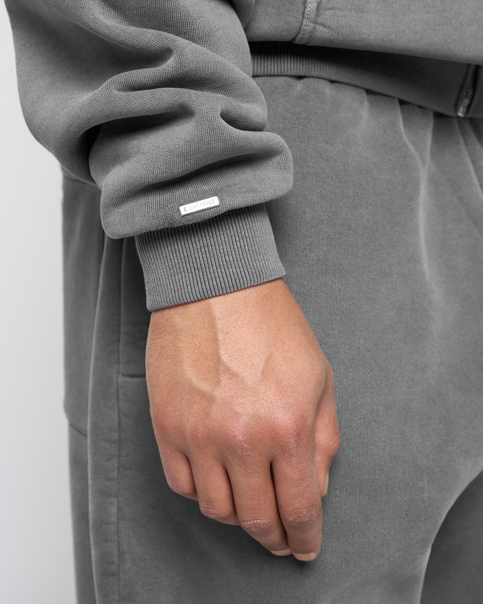 eightyfive-signature-oversized-hoodie-stone-grey-baumwolle image 6