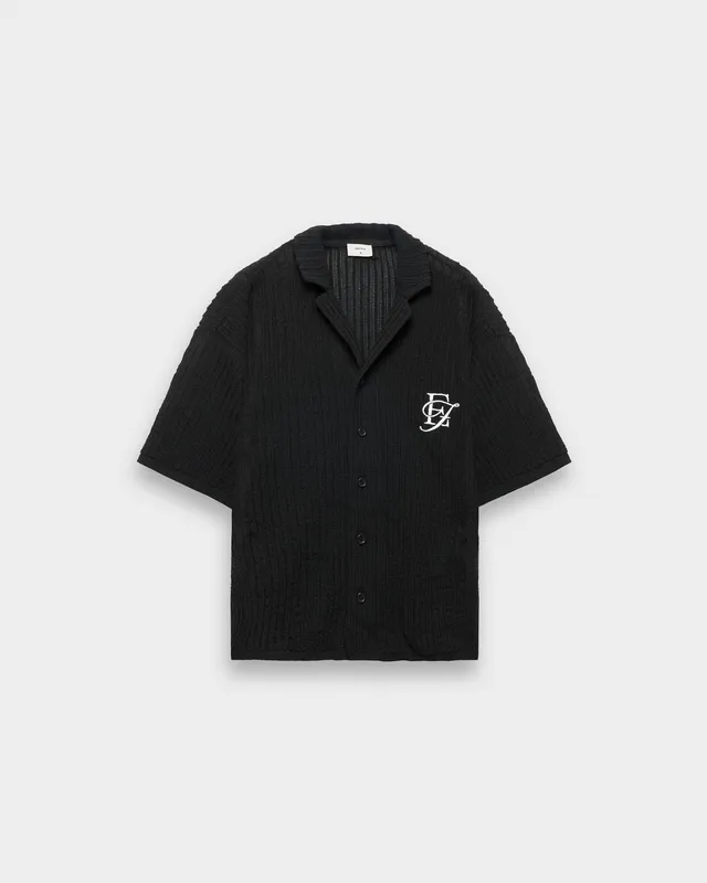 eightyfive-ef-contrast-knit-shirt-schwarz-oversized image 1