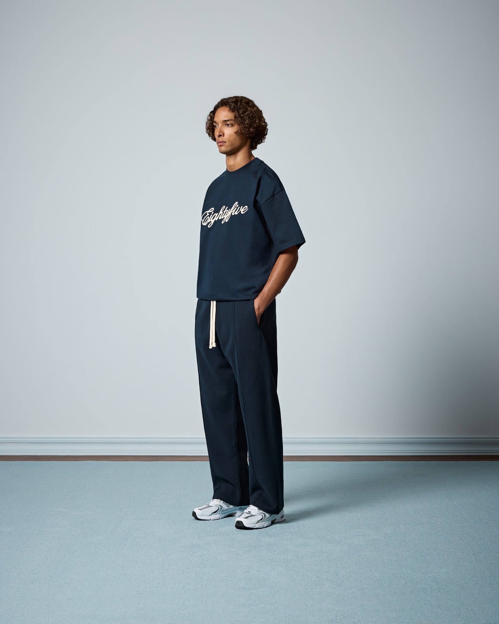 eightyfive-wide-sweatpants-jogginghose-navy-wide-fit-baumwolle image 5