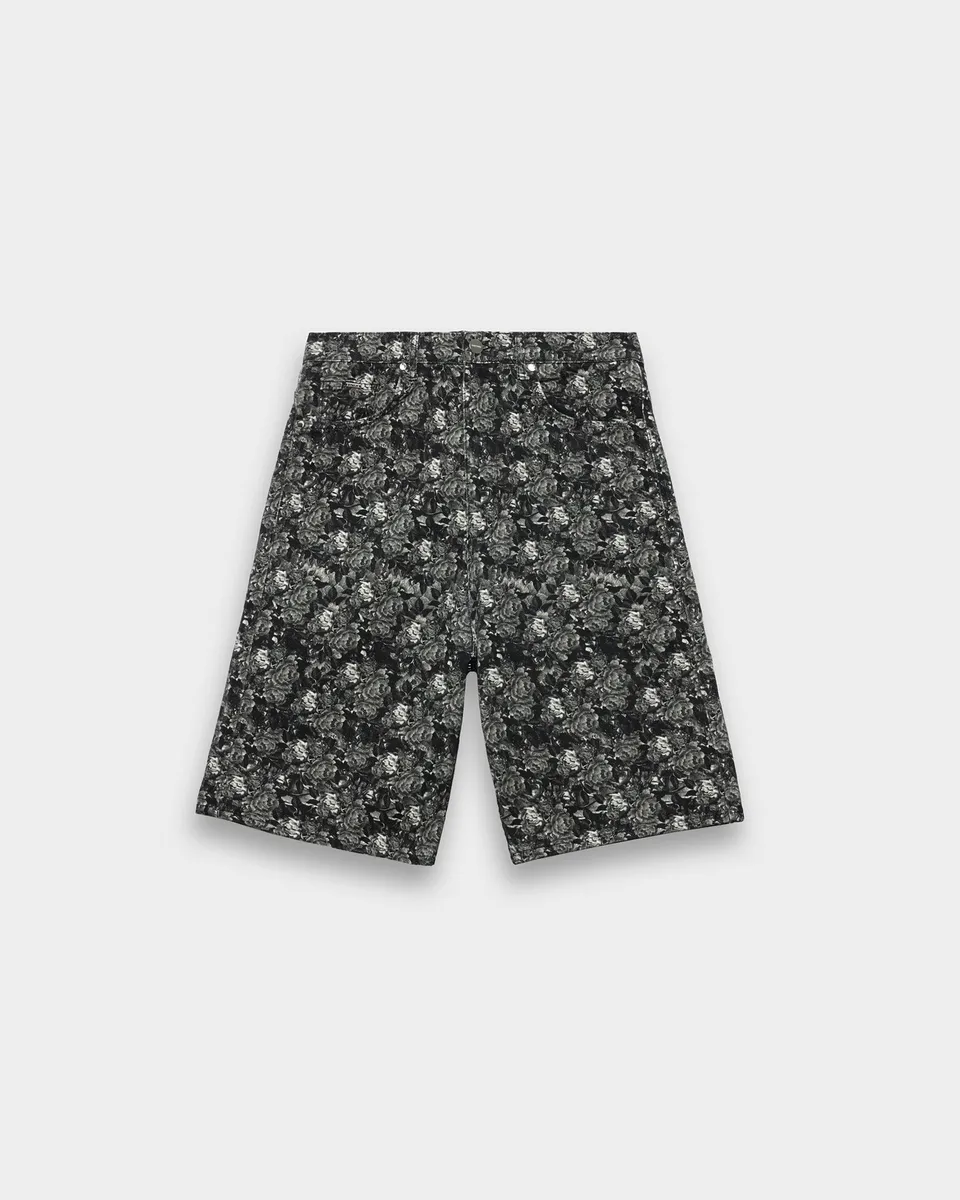 eightyfive-flower-jorts-shorts-black-baggy-blumenprint image 1