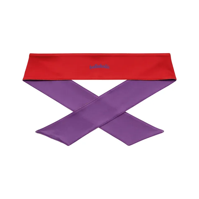 ballaholic-headwears-logo-head-tie-stirnband-rot-lila image 1