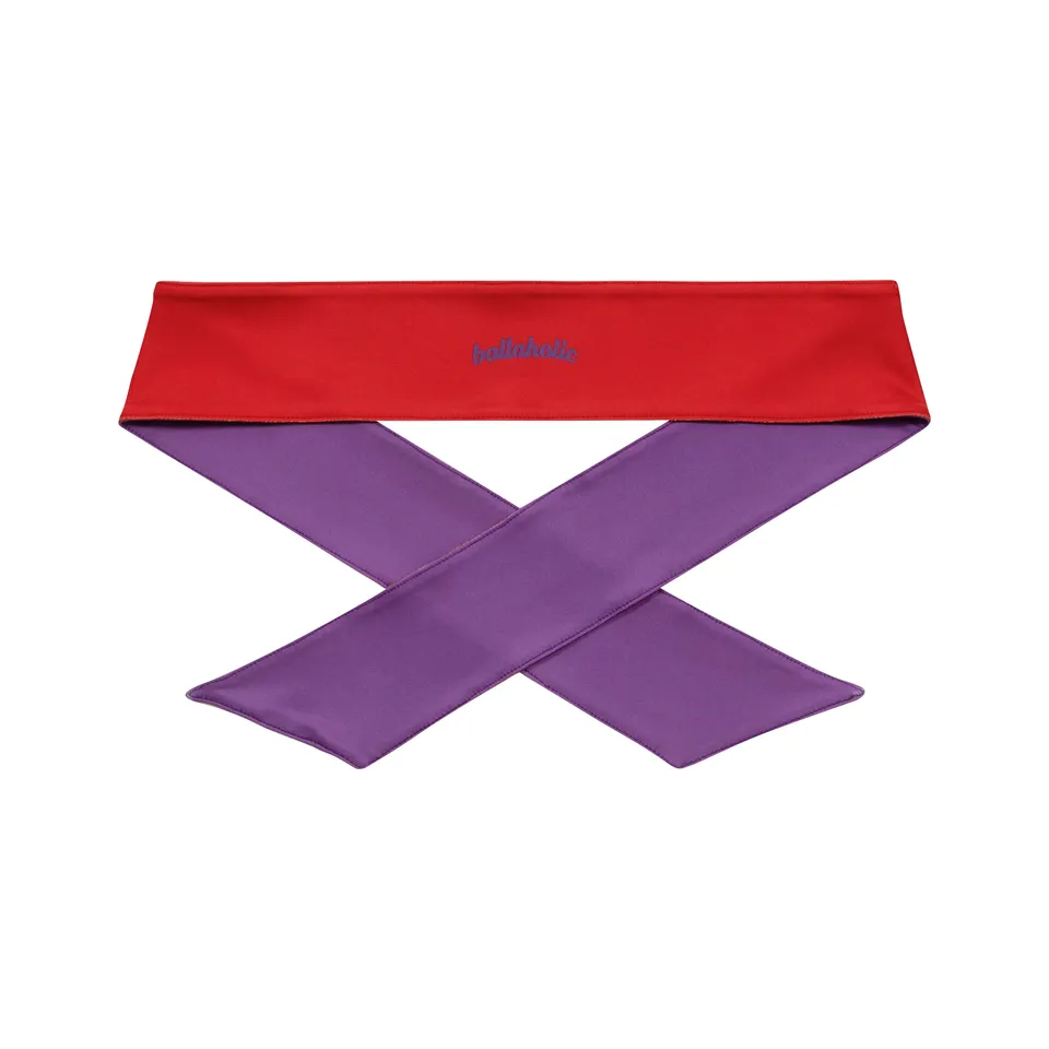 ballaholic-headwears-logo-head-tie-stirnband-rot-lila image 1