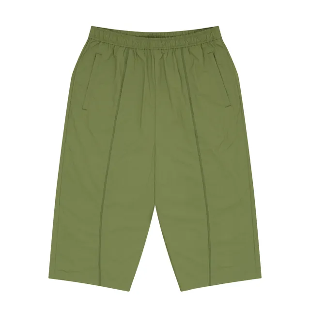 ballaholic-logo-nylon-cropped-pants-hose-light-olive-nylon image 1