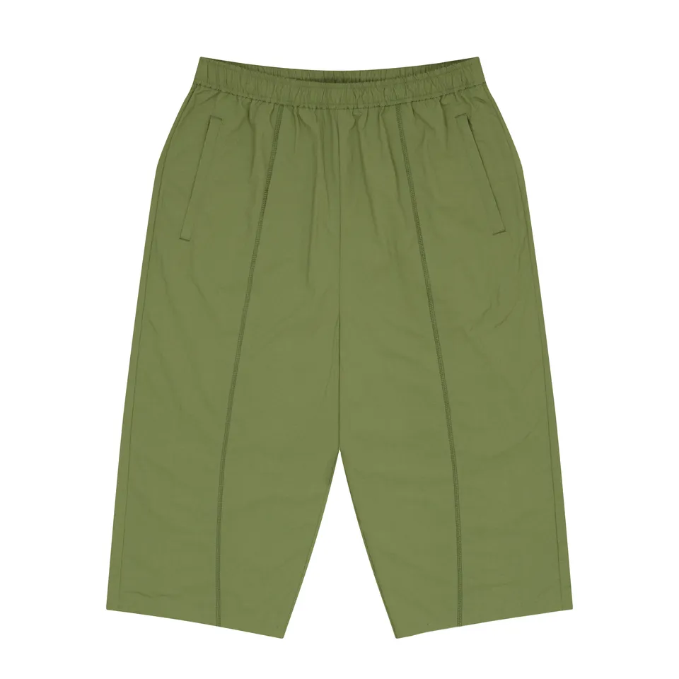 ballaholic-logo-nylon-cropped-pants-hose-light-olive-nylon image 1